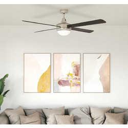 vidaXL 42035648 Ανεμιστήρας Οροφής 130cm 130W με Φως & Τηλεχειριστήριο Ασημί