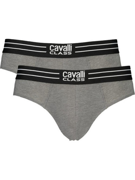 Cavalli Class Ανδρικά Σλιπ Βαμβακερά Ανθρακί 2Pack QXO01IJD003-05014