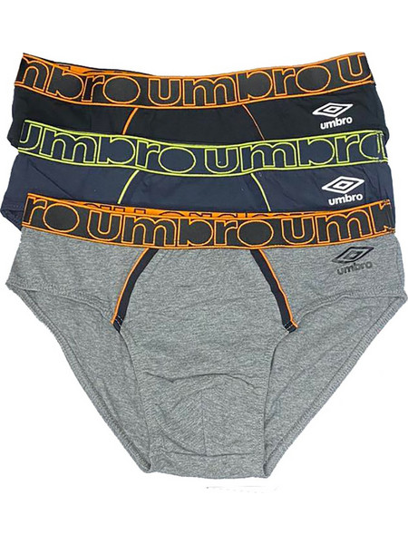 Umbro Ανδρικά Σλιπ Βαμβακερά 3Pack UIB05244G3