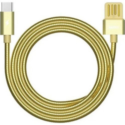 Remax RC-080a Stainless USB-A to USB-C 1m Gold