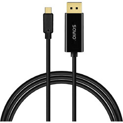 SAVIO Καλώδιο DisplayPort 1.2 to USB-C Male 2m Black CL-207
