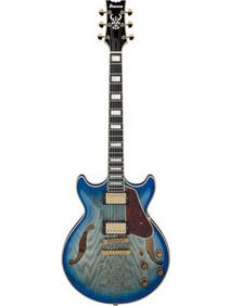 Ibanez AM93QA Ηλεκτρική Κιθάρα Hollow με Μαγνήτες HH & Ταστιέρα Rosewood Jet Blue Burst
