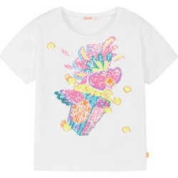 Billieblush Παιδικό T-Shirt Κοντομάνικο Λευκό Φούξια U20924-10P