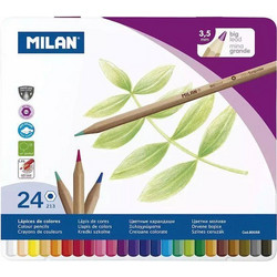 Milan Κασετίνα Ξυλομπογιές Σετ 24τμχ 80058