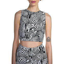 Kendall + Kylie Γυναικείο Καλοκαιρινό Crop Top Λευκό KKW3711654