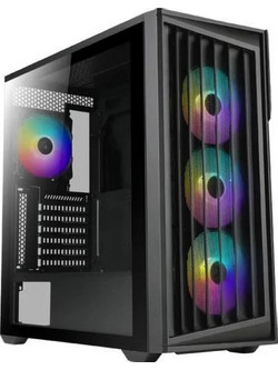 Azza Torrent Black Gaming Midi Tower Κουτί Υπολογιστή RGB με Πλαϊνό Παράθυρο