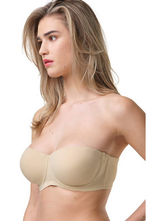 Spiman Σουτιέν Strapless με Ελαφριά Ενίσχυση με Μπανέλα Μπεζ 391