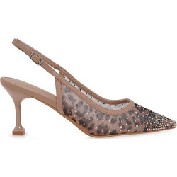 Exe Γόβες Slingback με Τακούνι Στιλέτο με Στρας Nude W470055342P5