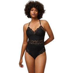 Ysabel Mora Sexy Κορμάκι Slip See Through με Δαντέλα Μαύρο 10496