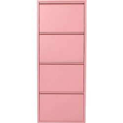 Kare Design Παπουτσοθήκη Μεταλλική Caruso 4 Ροζ M50xΠ15xΥ136cm KA-71454