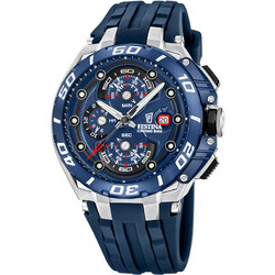 Festina Bike Ανδρικό Ρολόι Χρονογράφος με Μπλε Καουτσούκ Λουράκι F20755/4