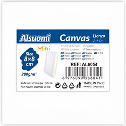 Alsuomi Καμβάς Ζωγραφικής σε Τελάρο Λευκός 8x8cm