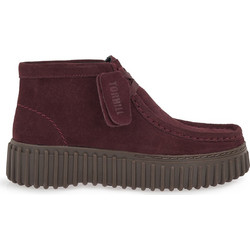 Clarks Γυναικεία Μποτάκια Chukka Suede Μπορντό 26329426