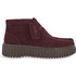Clarks Γυναικεία Μποτάκια Chukka Suede Μπορντό 26329426