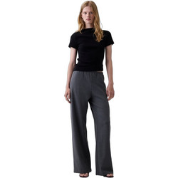 Gap Ψηλόμεσο Υφασμάτινο Γυναικείο Παντελόνι Jogger Relaxed Εφαρμογή με Λάστιχο Ανθρακί 911303003