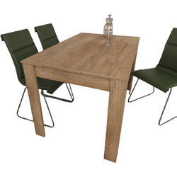 Hanah Home Τραπέζι Single Caucasian Oak / Honey Oak 120x80x78cm 801CMY2905