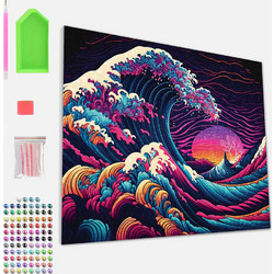 Splat Planet Great Wave Καμβάς Diamond Painting Kit 30x40cm SP-DM-WAVE