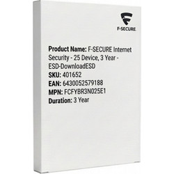 F-SECURE Internet Security για 25 Συσκευές και 3 Έτη Χρήσης (Ηλεκτρονική Άδεια)