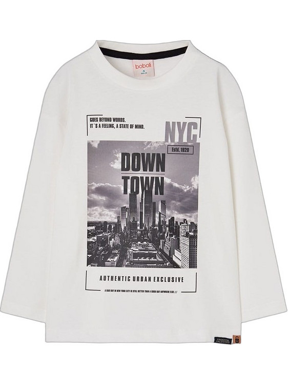 Boboli Παιδικό T-Shirt Μακρυμάνικο Μπεζ 624035-1111