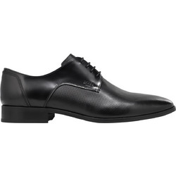Boss Shoes Ανδρικά Σκαρπίνια Derby Δερμάτινα Μαύρα POINT-D7513