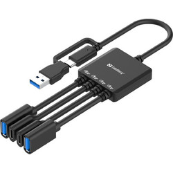 Sandberg 136-81 USB Hub 3.0 USB-C με 4 Θύρες USB-A / USB-C