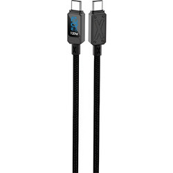 KLGO S-147 Braided USB-C to USB-C 120W 1.2m Black