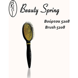 Beauty Spring 5208 Βούρτσα Μαλλιών για Ξεμπέρδεμα Μαύρη Κίτρινη