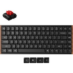 Keychron K3 Ultra 8K Ασύρματο Μηχανικό Gaming Πληκτρολόγιο TenKeyLess με Keychron Milk POM Red Διακόπτες RGB Black