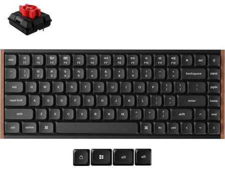 Keychron K3 Ultra 8K Ασύρματο Μηχανικό Gaming Πληκτρολόγιο TenKeyLess με Keychron Milk POM Red Διακόπτες RGB Black