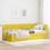 vidaXL Κρεβάτι Μονό Υφασμάτινο με Τάβλες 90x200cm 42016539