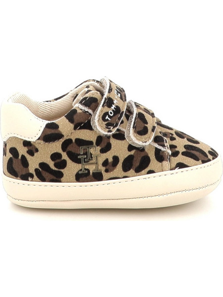 Tommy Hilfiger Βρεφικά Sneakers Αγκαλιάς Καφέ Μπεζ T0A9-35057-1964-A689