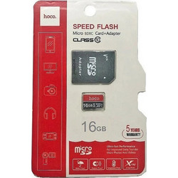 Hoco Speed Flash microSDXC 16GB Class 10 U1 UHS-I + Adapter