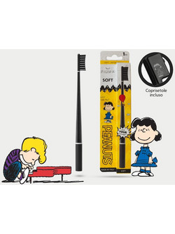 Piuma Peanuts Lucy Soft Παιδική Oδοντόβουρτσα Μαύρη