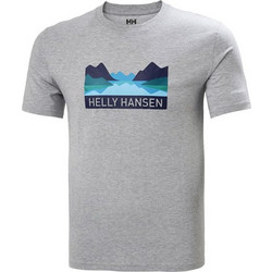 Helly Hansen Nord Graphic Ανδρικό Αθλητικό T-Shirt Γκρι 62978-952