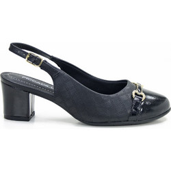 Piccadilly Ανατομικές Γόβες Slingback με Χοντρό Χαμηλό Τακούνι Μαύρες 779-26005