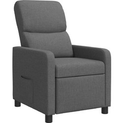 vidaXL Πολυθρόνα Relax Ανακλινόμενη Ξύλινη Ανθρακί 42034818