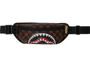 Sprayground Sharks In Paris Τσαντάκι Μέσης Καφέ B9309