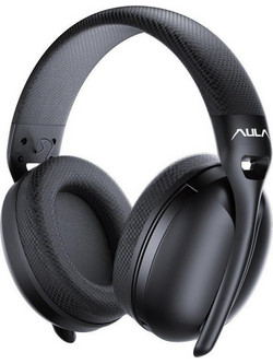 AULA S6 Ενσύρματα & Ασύρματα Bluetooth Ακουστικά Over Ear με Noise Cancelling Μαύρα