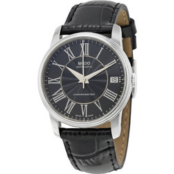 Mido Baroncelli III Γυναικείο Ρολόι Αυτόματο με Μαύρο Δερμάτινο Λουράκι M010.208.16.053.20