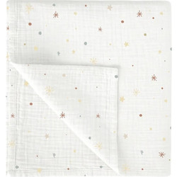 BimbiDreams Night Stars Πάνα Αγκαλιάς από Μουσελίνα Λευκή 120x120cm 564C3897