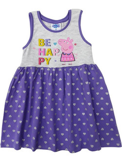 Peppa Pig Παιδικό Φόρεμα Γκρι Μωβ 80101940018