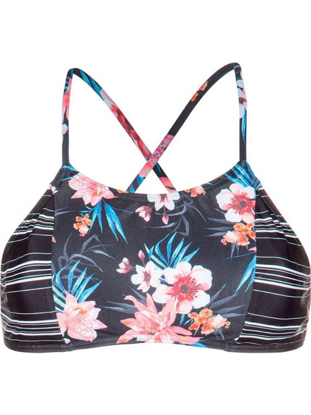 Protest SAMURAI 20 Bikini Top Μπουστάκι Floral Μαύρο Πολύχρωμο 7610201-832