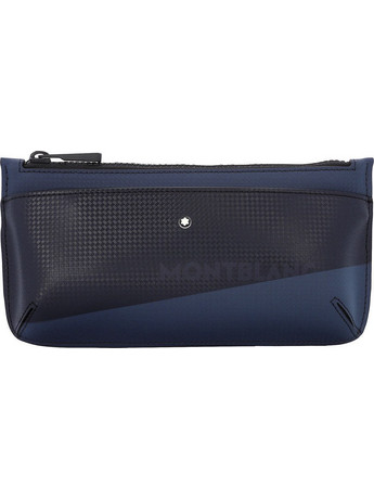 Montblanc Δερμάτινη Ανδρική Τσάντα Χειρός Navy Μπλε MB128611