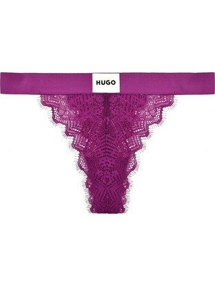 Hugo Γυναικείο String με Δαντέλα Μωβ 50535036-653