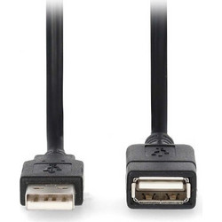 Nedis CCGL60010BK20 Καλώδιο USB-A Male 2.0 to USB-A Female 2m Black