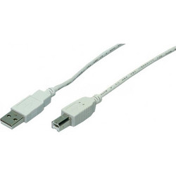 LogiLink CU0007 Καλώδιο USB-A Male 2.0 to USB-B Male 2m White