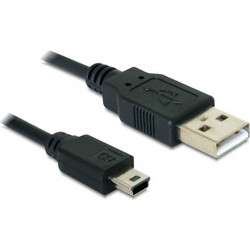 DeLOCK 82396 Καλώδιο USB-A Male 2.0 to USB-B Mini Male 0.7m Black