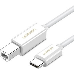 Ugreen US241/40417 Καλώδιο USB-B Male 2.0 to USB-C Male 1.5m White