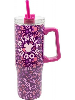 Stor Minnie Mouse Cherrylicious Παιδικό Παγούρι Θερμός Ανοξείδωτο με Καλαμάκι Μωβ 920ml