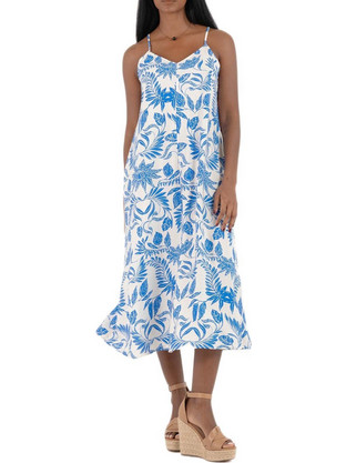 Vero Moda Midi Καλοκαιρινό Καθημερινό Φόρεμα Λευκό 10303398